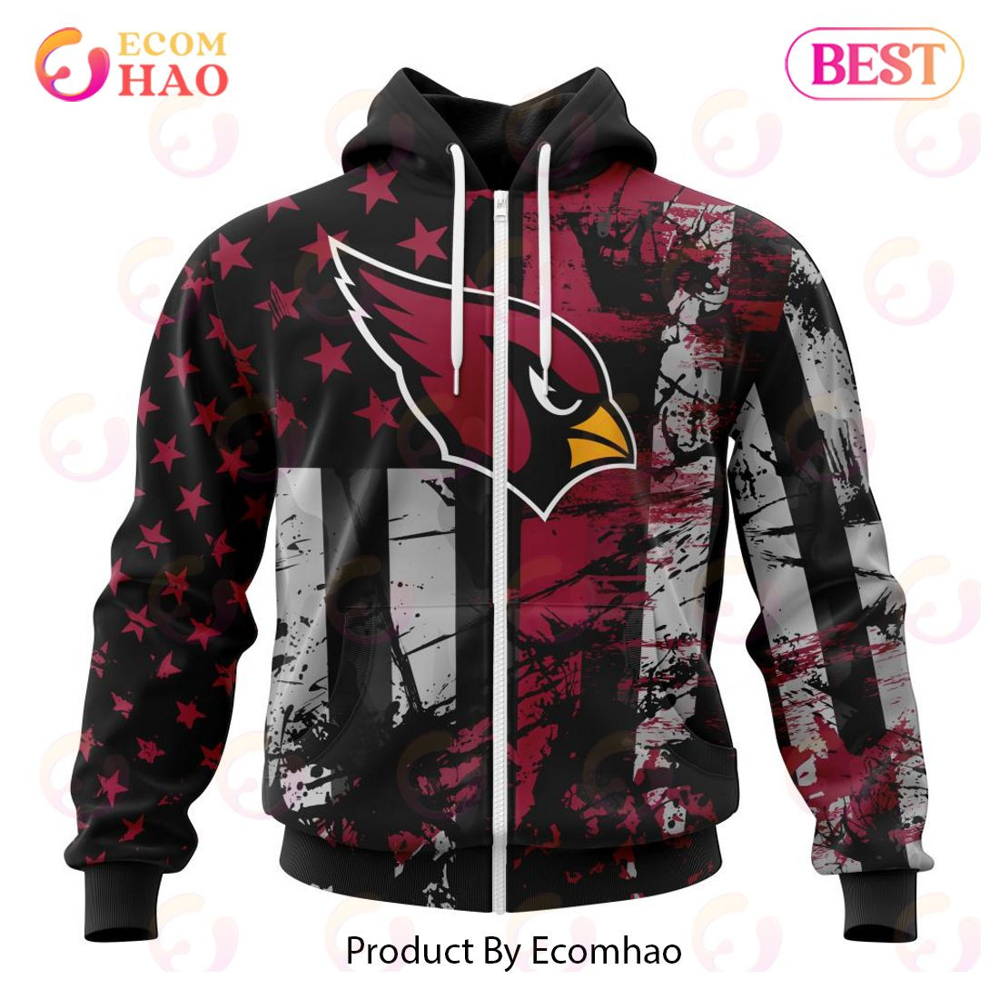 Arizona Cardinals Jersey For America 3D Hoodie, Zip Hoodie, Man - Women, Warm, Premium Quality HZ0501