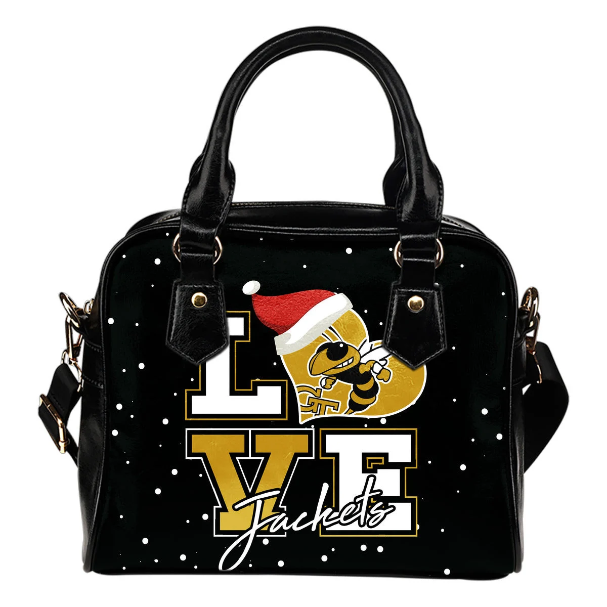 Love Word Christmas Sweet Georgia Tech Yellow Jackets Shoulder Handbags Sb0801
