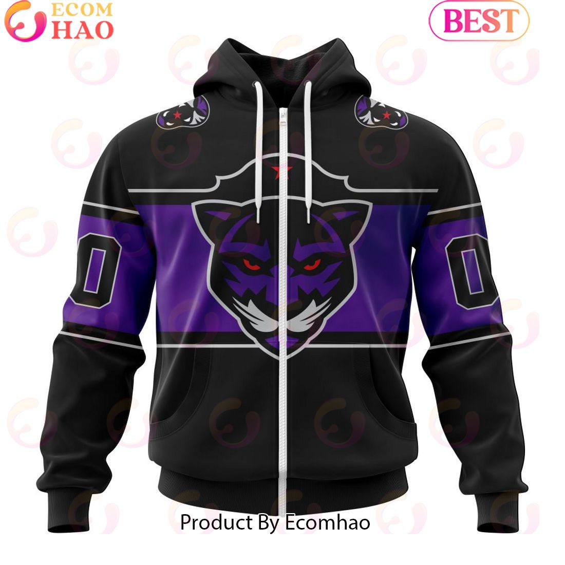 Custom Panther City Lacrosse Club Jersey Personalized Letters Number Hoodie, Zip Hoodie, Man - Women, Warm, Premium Quality HZ0501