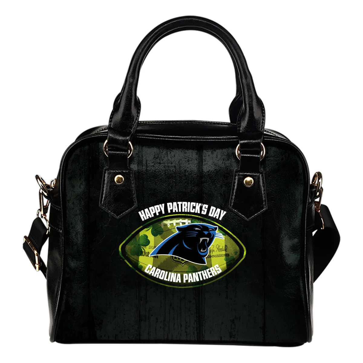 Retro Scene Lovely Shining Patrick's Day Carolina Panthers Shoulder Handbags Sb0801