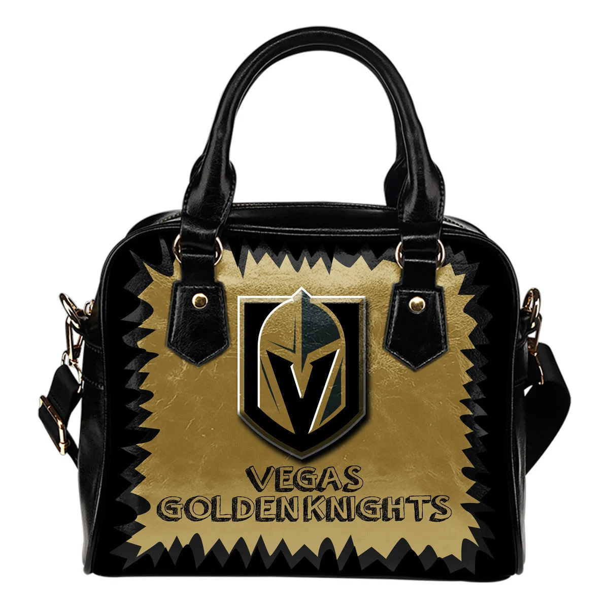 Jagged Saws Mouth Creepy Vegas Golden Knights Shoulder Handbags Sb0801