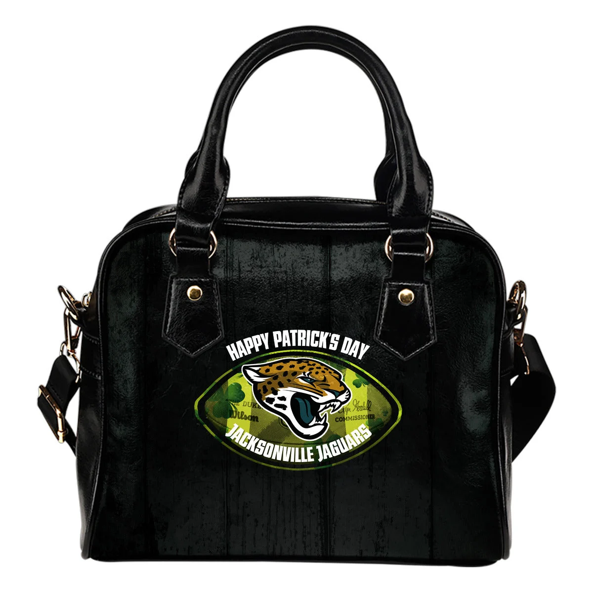 Retro Scene Lovely Shining Patrick's Day Jacksonville Jaguars Shoulder Handbags Sb0801