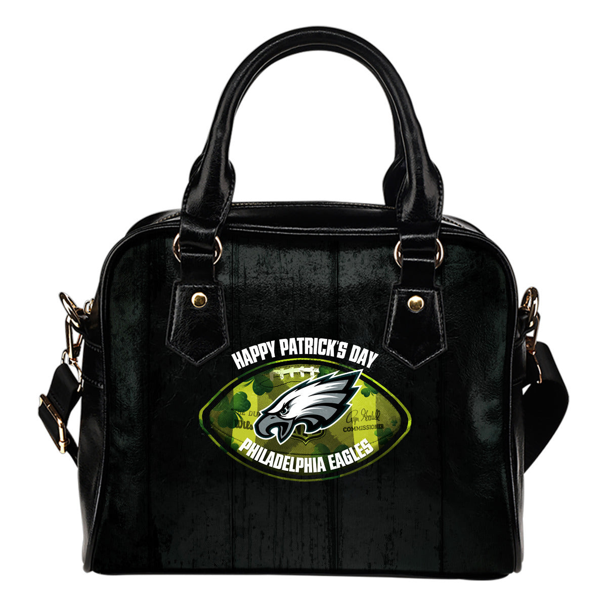 Retro Scene Lovely Shining Patrick's Day Philadelphia Eagles Shoulder Handbags Sb0801