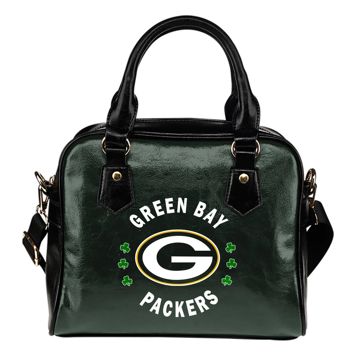 Central Beautiful Logo Circle Lucky Leaf Green Bay Packers Shoulder Handbags Sb0801