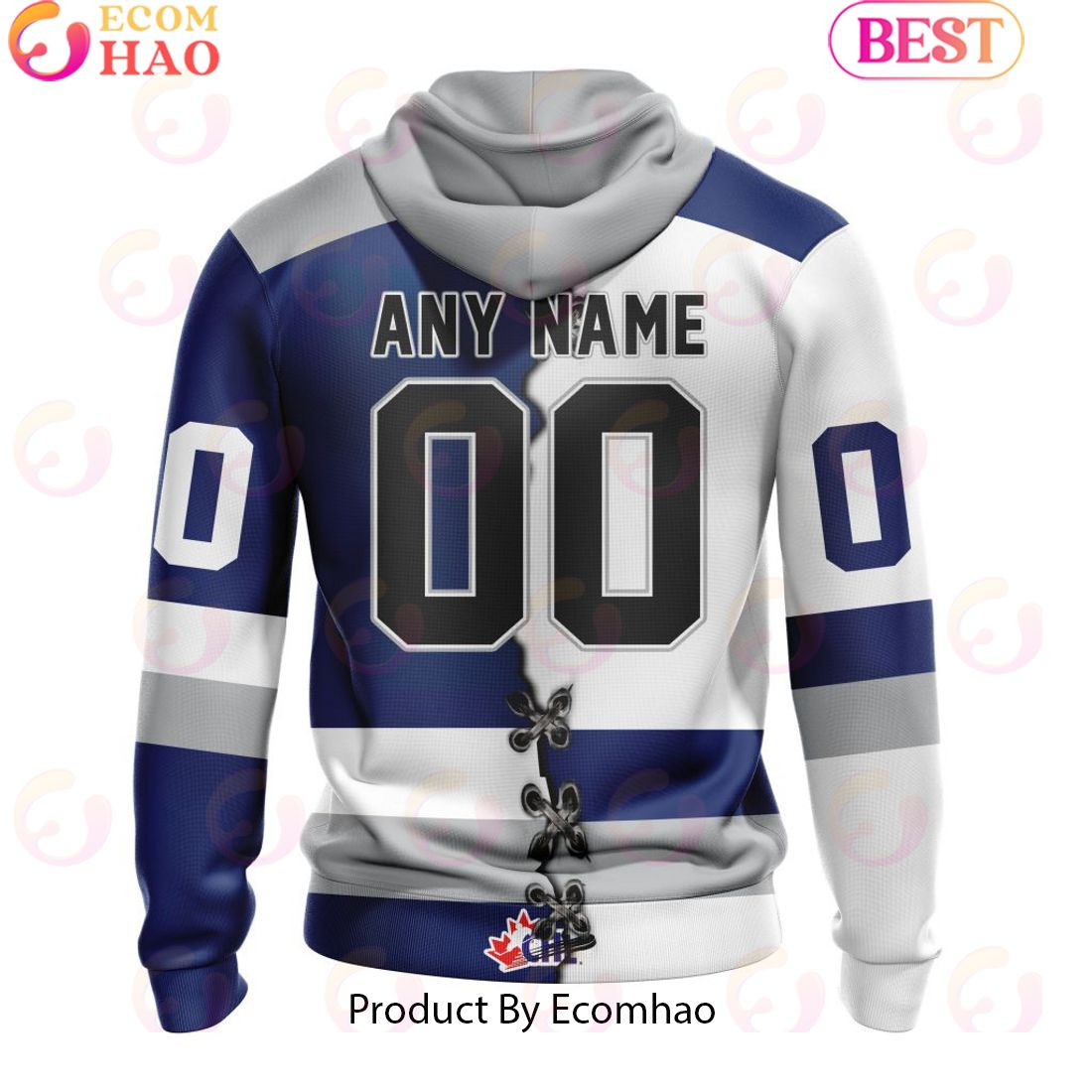 Custom OHL Sudbury Wolves Mix Home And Away Jersey Personalized Letters Number Hoodie, Zip Hoodie, Man - Women, Warm, Premium Quality HZ0501