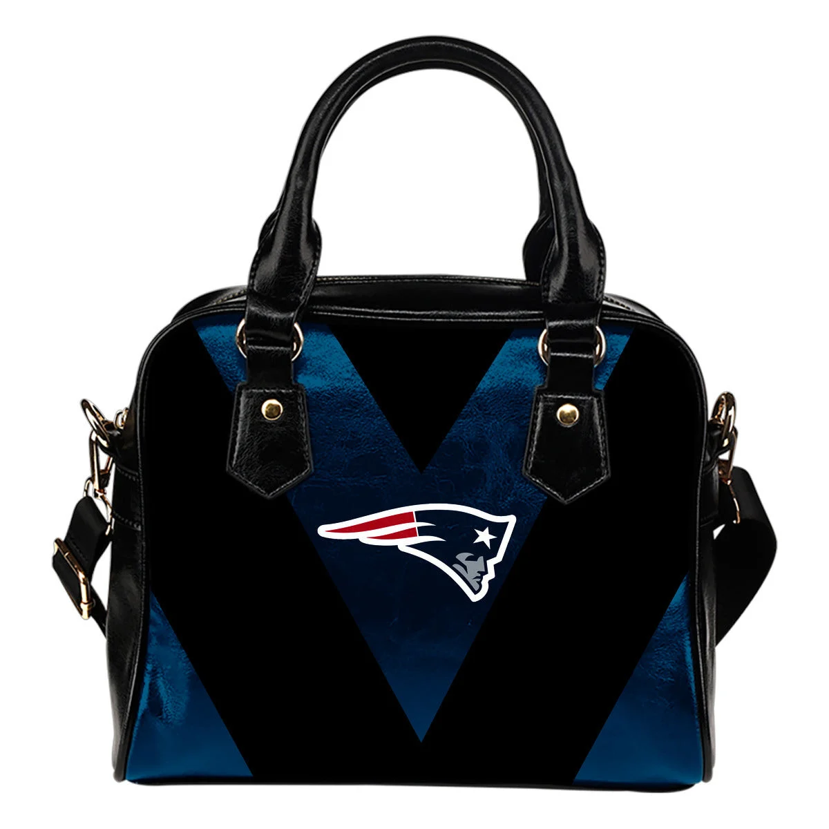 Triangle Double Separate Colour New England Patriots Shoulder Handbags Sb0801