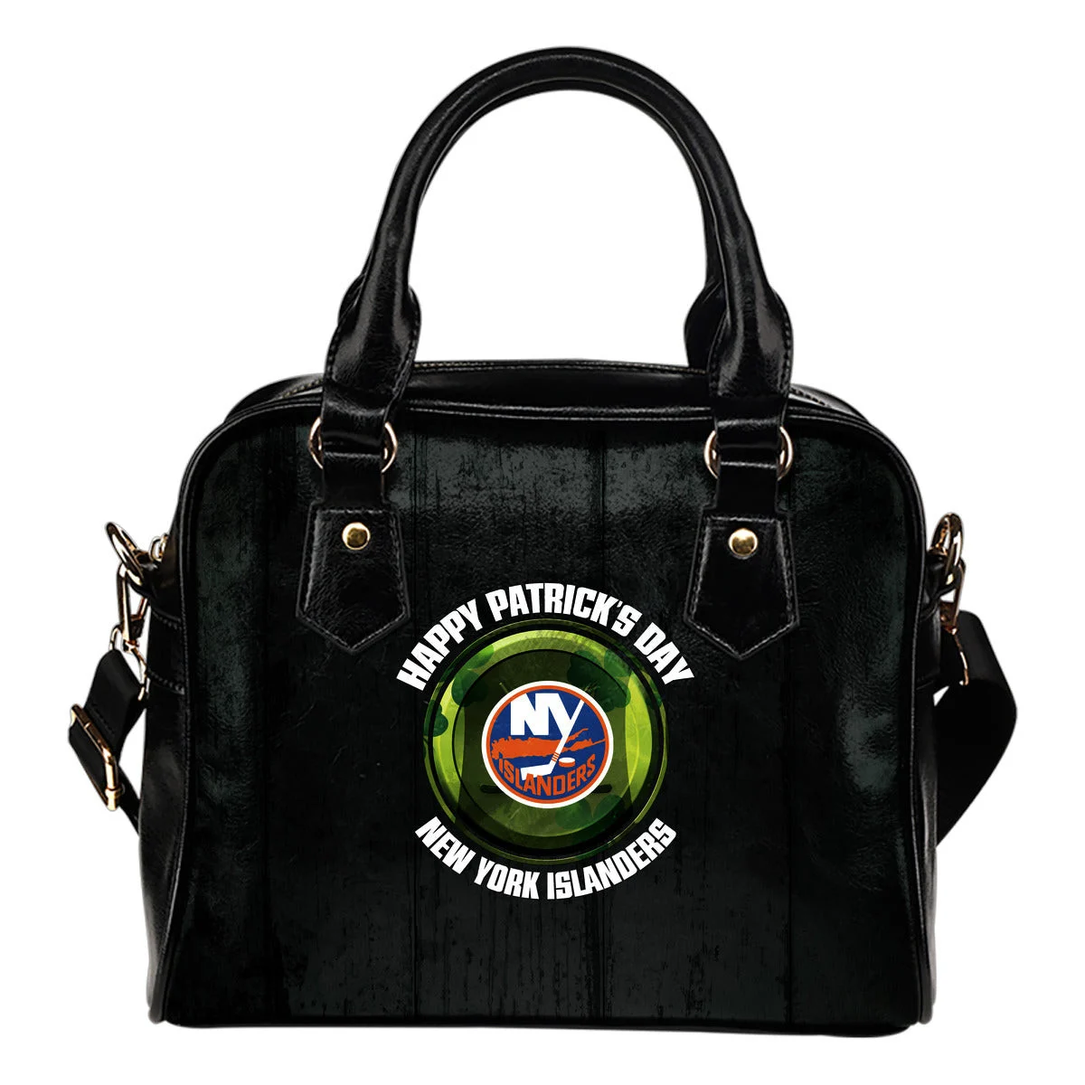 Retro Scene Lovely Shining Patrick's Day New York Islanders Shoulder Handbags Sb0801