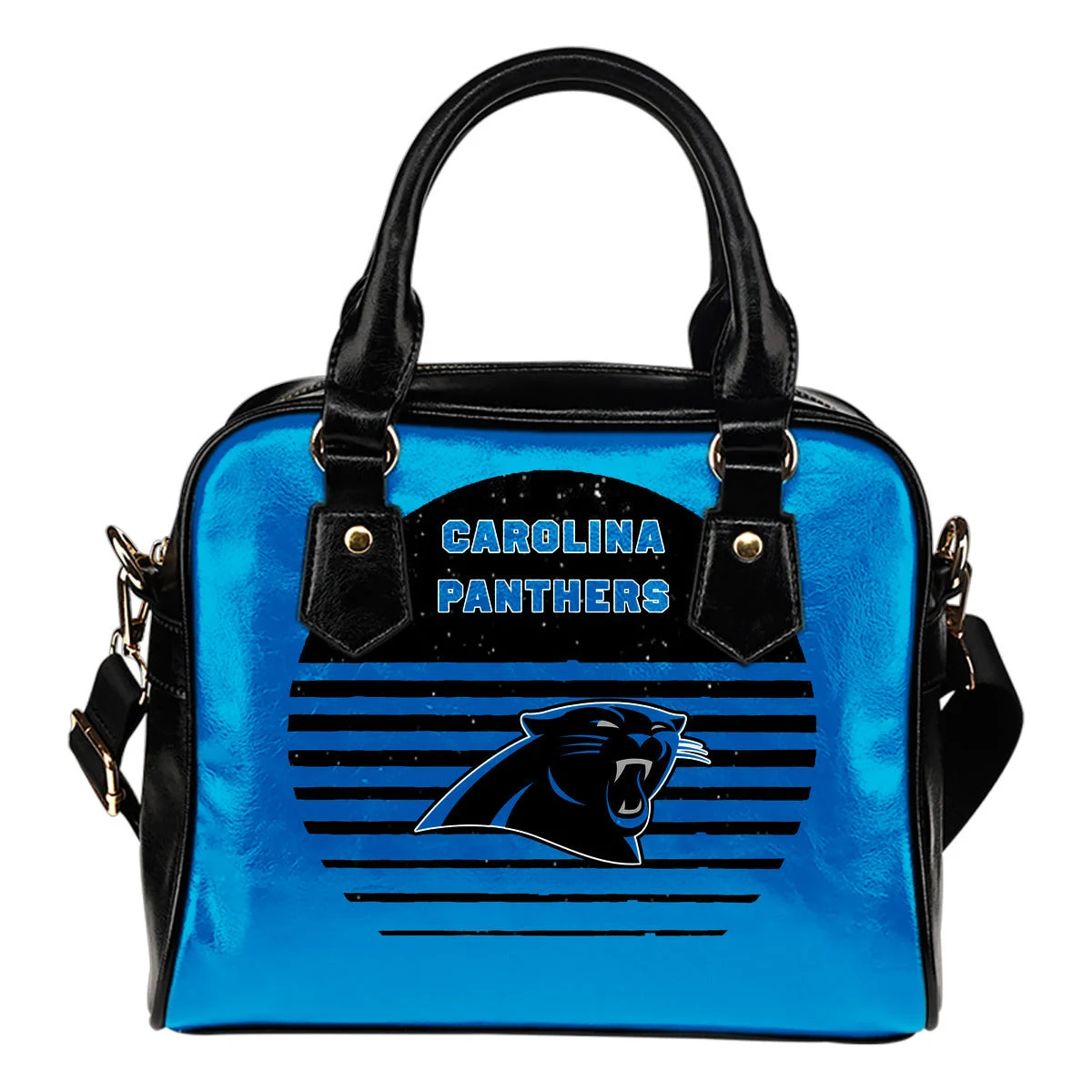 Back Fashion Round Charming Carolina Panthers Shoulder Handbags Sb0801