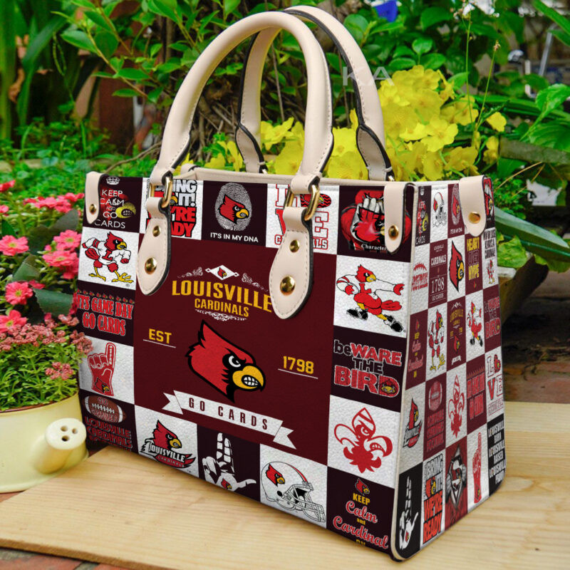 Louisville Cardinals Leather Hand Bag New KA B311025