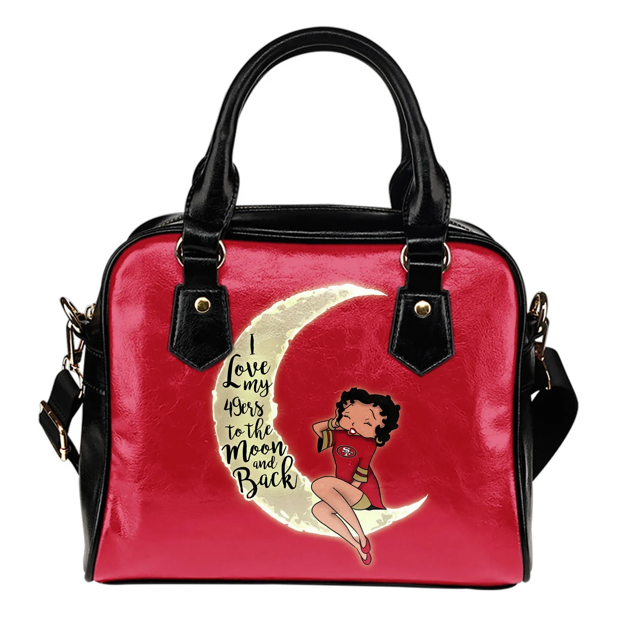 BB I Love My San Francisco 49ers To The Moon And Back Shoulder Handbags Women Purse Sb0801