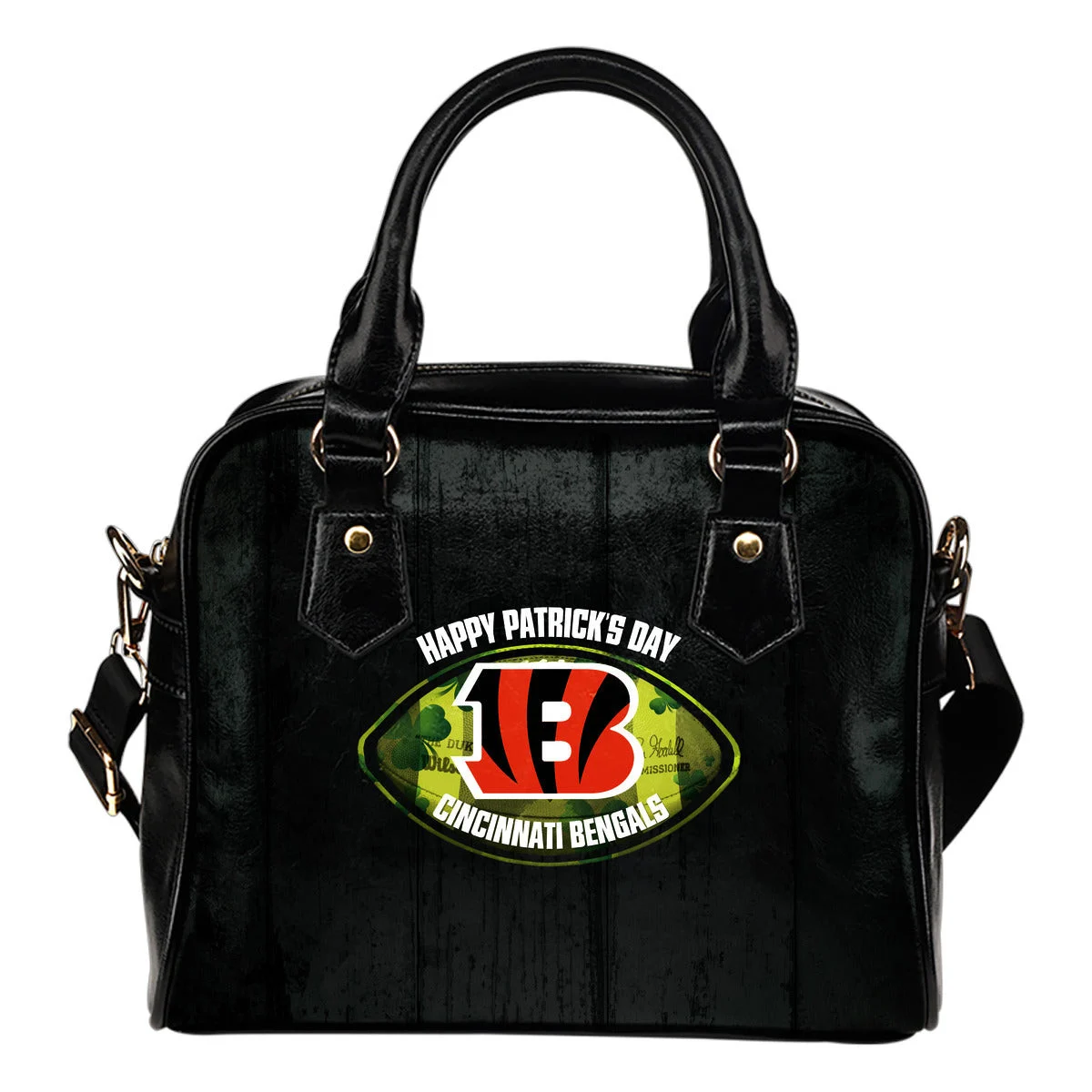 Retro Scene Lovely Shining Patrick's Day Cincinnati Bengals Shoulder Handbags Sb0801