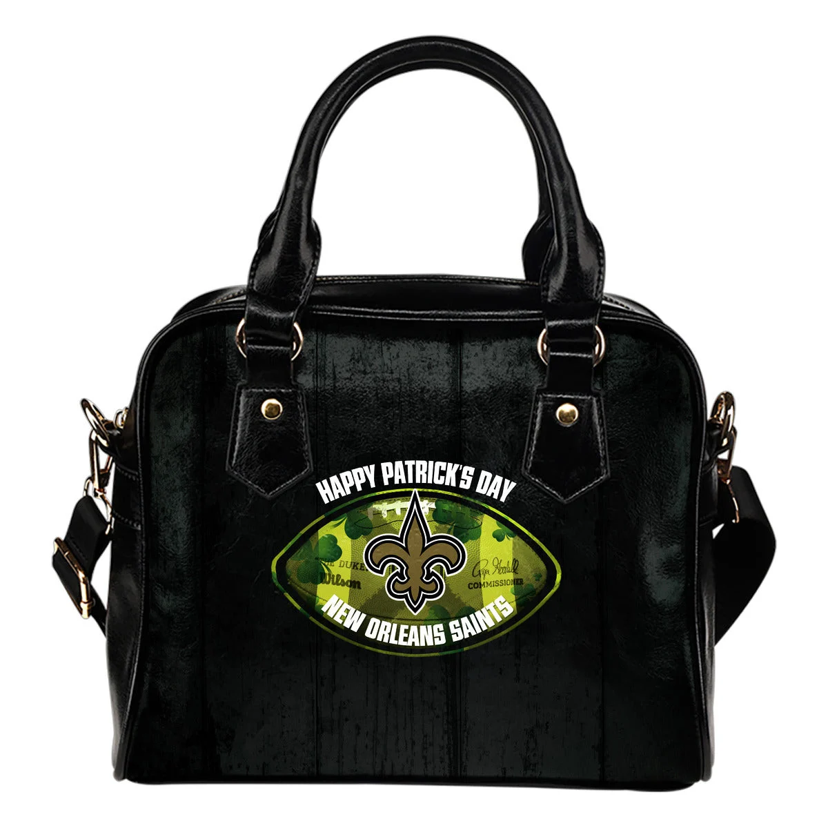 Retro Scene Lovely Shining Patrick's Day New Orleans Saints Shoulder Handbags Sb0801