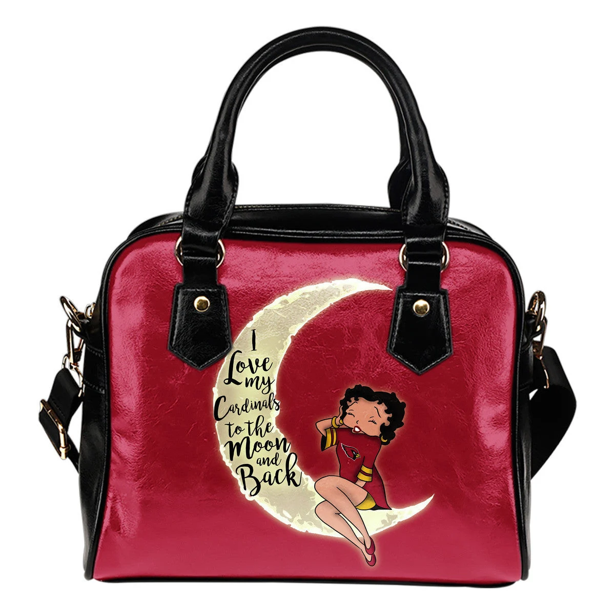 I Love My Arizona Cardinals To The Moon And Back Shoulder Handbags Women Purse Sb0801