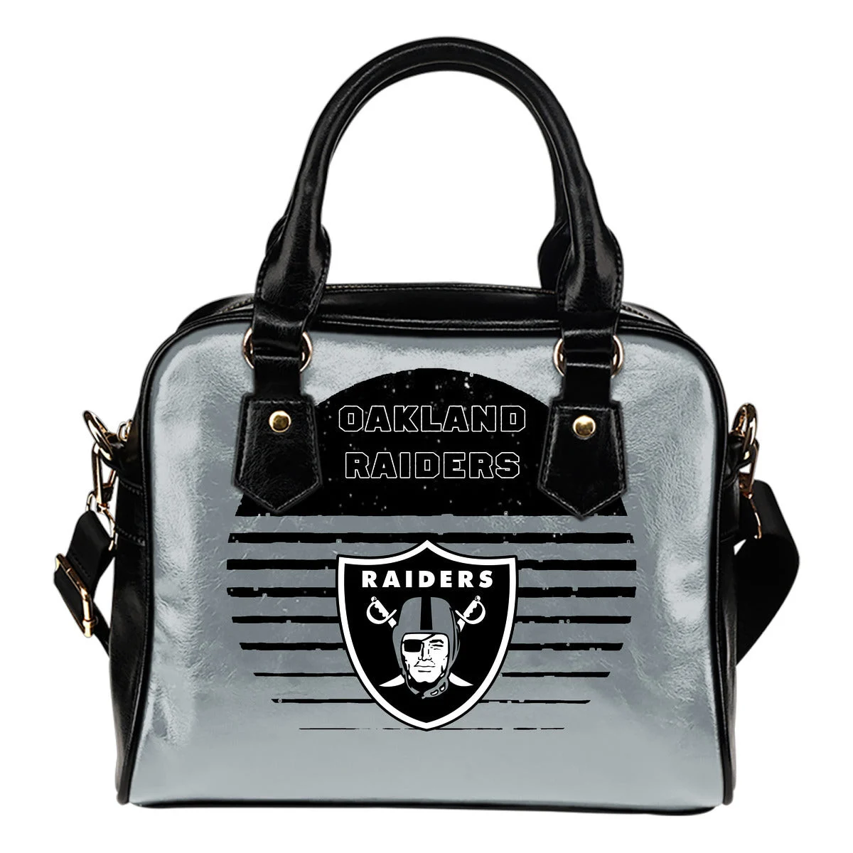 Back Fashion Round Charming Oakland Raiders Shoulder Handbags Sb0801