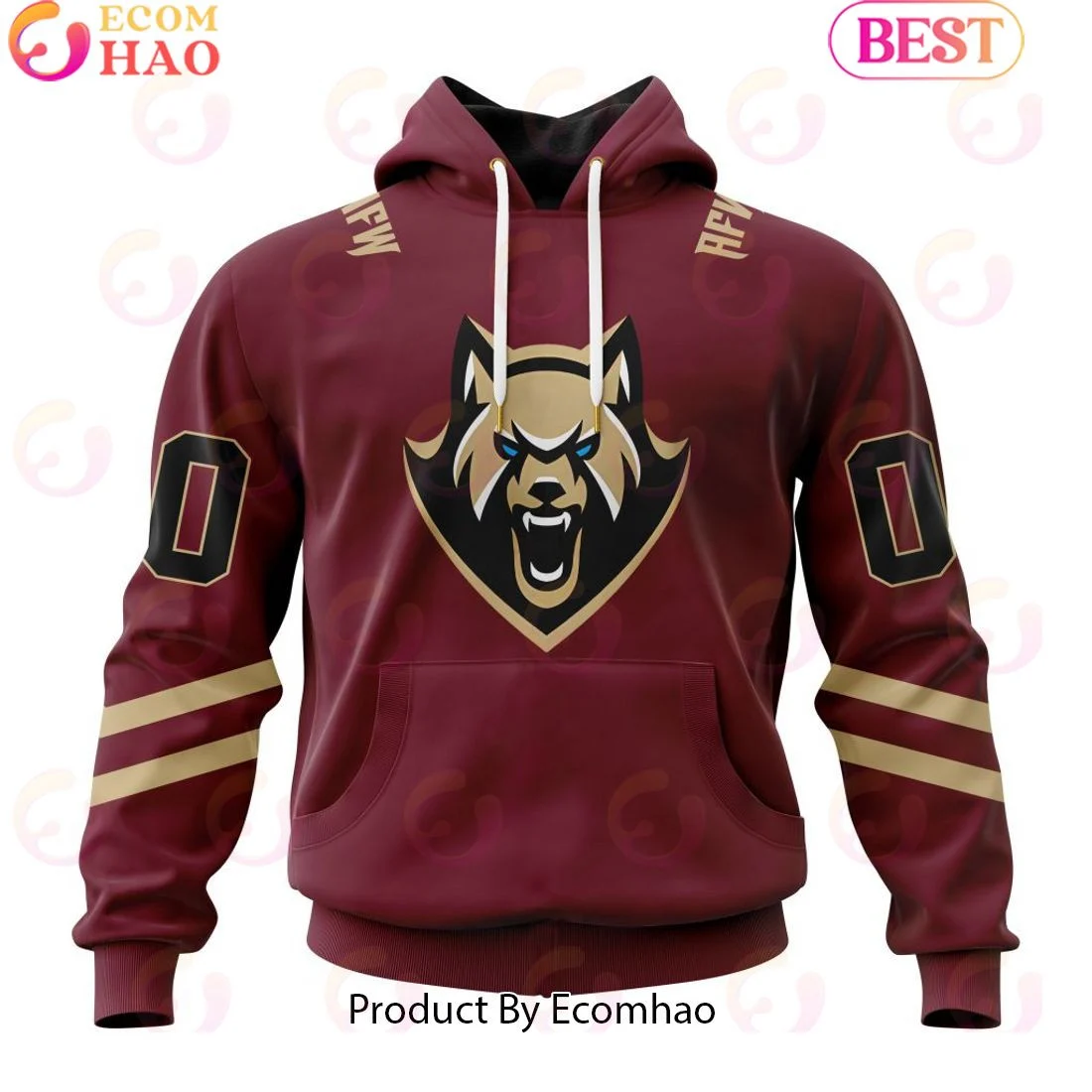 Custom Albany FireWolves Jersey Personalized Letters Number Hoodie, Zip Hoodie, Man - Women, Warm, Premium Quality HZ0501
