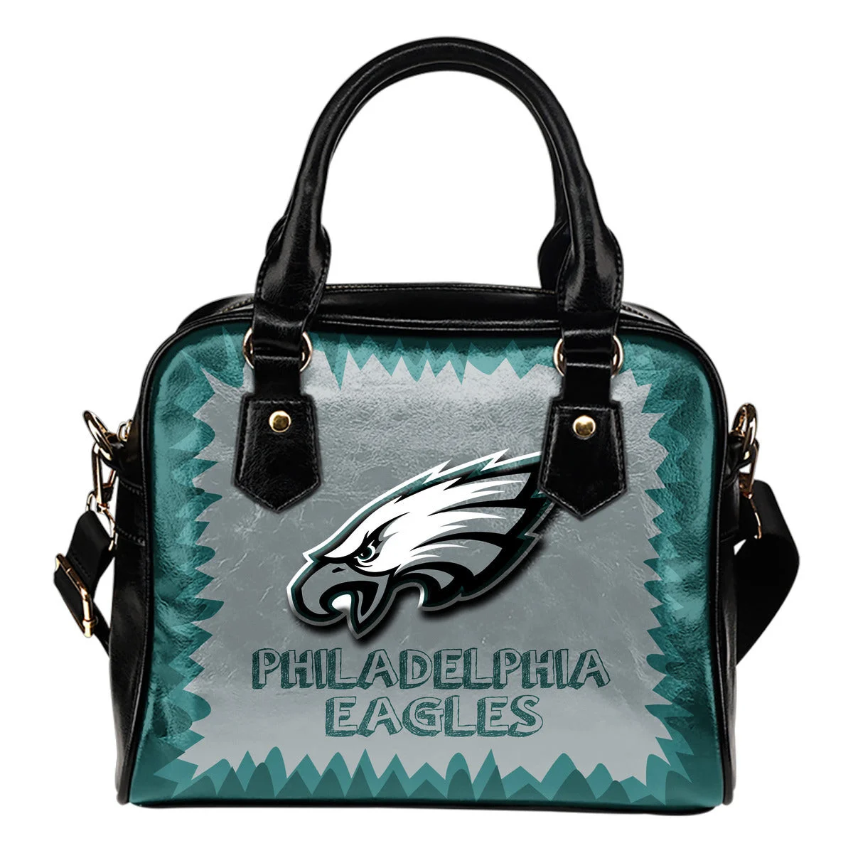 Jagged Saws Mouth Creepy Philadelphia Eagles Shoulder Handbags Sb0801