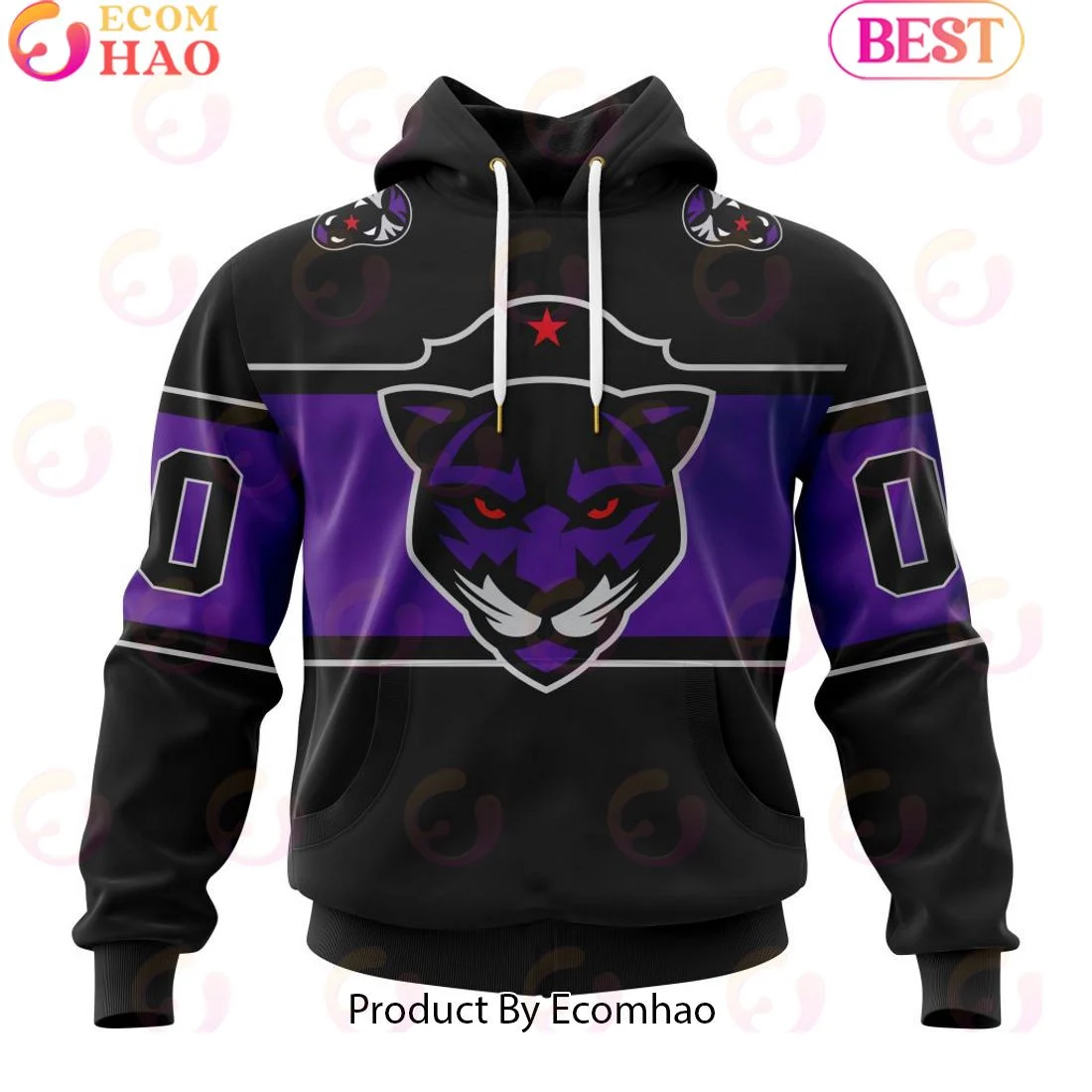Custom Panther City Lacrosse Club Jersey Personalized Letters Number Hoodie, Zip Hoodie, Man - Women, Warm, Premium Quality HZ0501