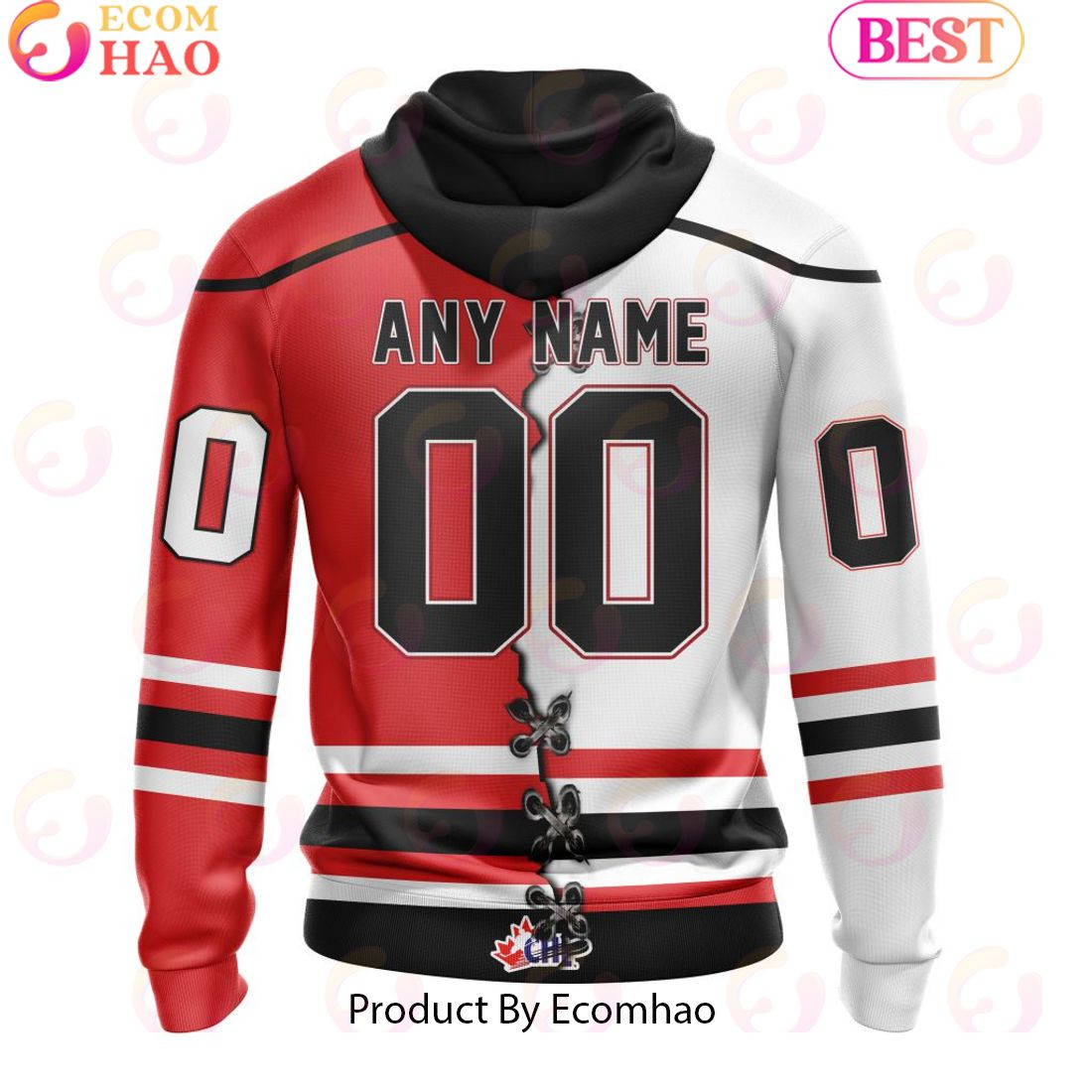 Custom OHL Owen Sound Attack Mix Home And Away Jersey Personalized Letters Number Hoodie, Zip Hoodie, Man - Women, Warm, Premium Quality HZ0501