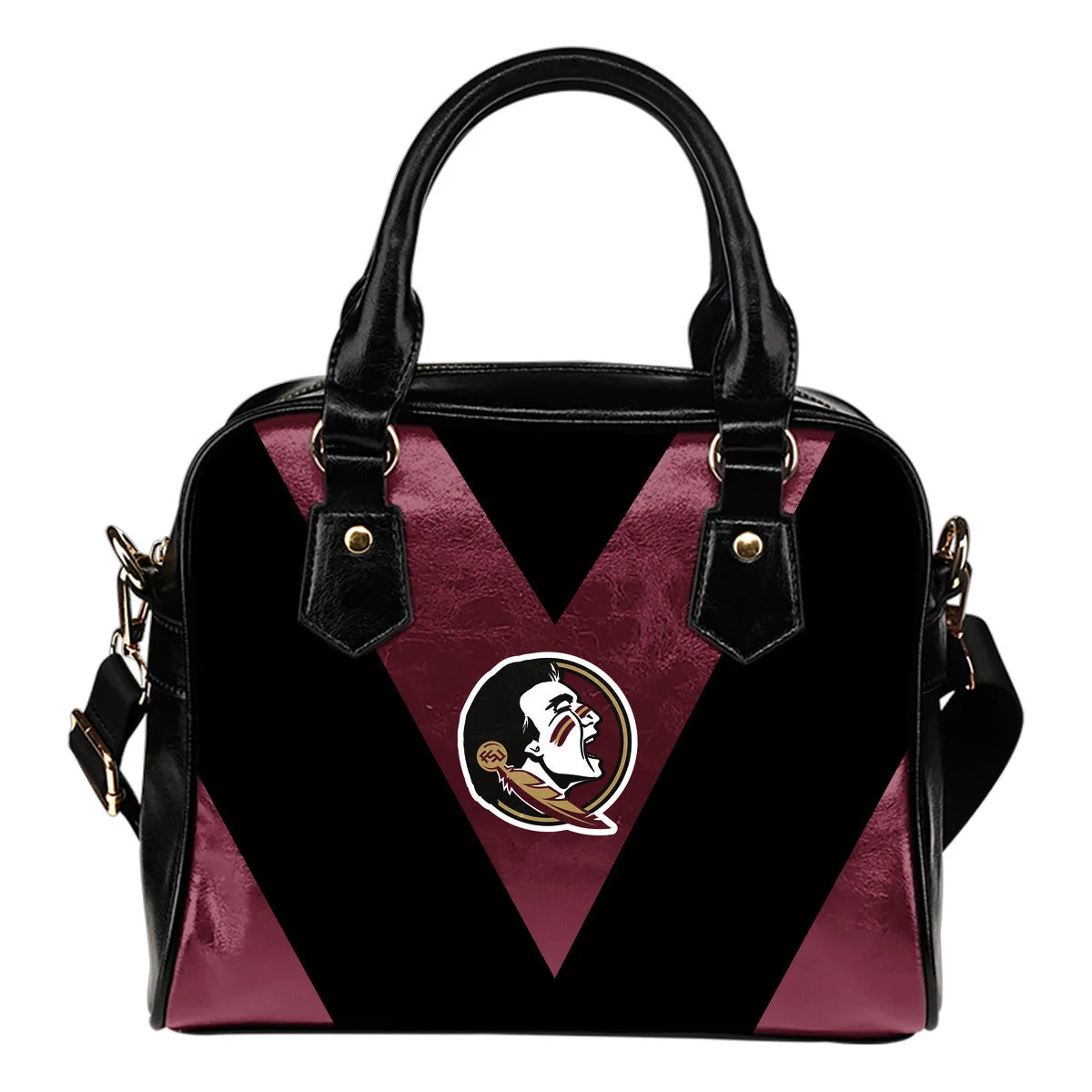 Triangle Double Separate Colour Florida State Seminoles Shoulder Handbags Sb0801