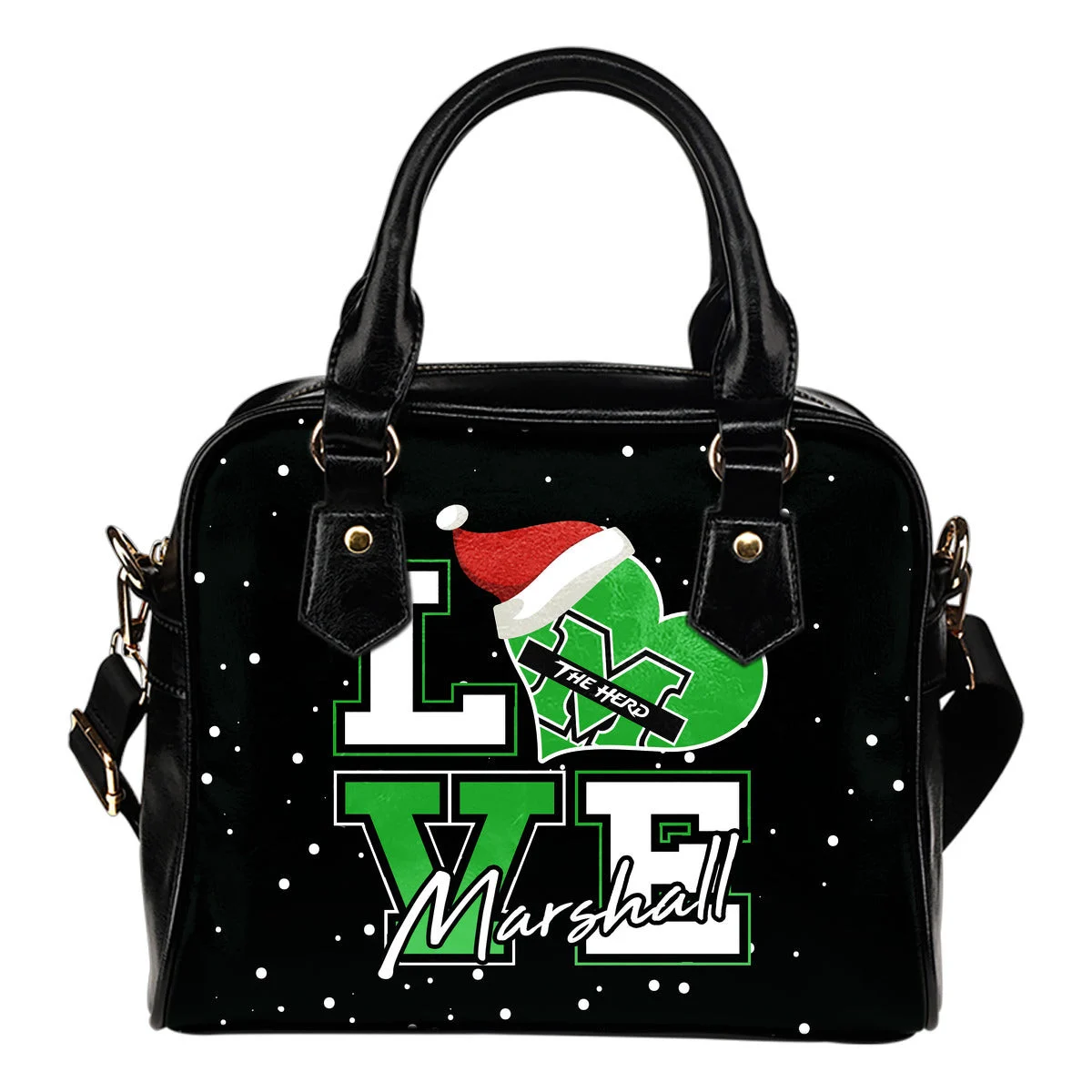 Love Word Christmas Sweet Marshall Thundering Herd Shoulder Handbags Sb0801