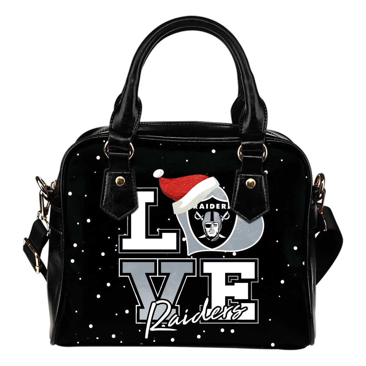 Love Word Christmas Sweet Oakland Raiders Shoulder Handbags Sb0801