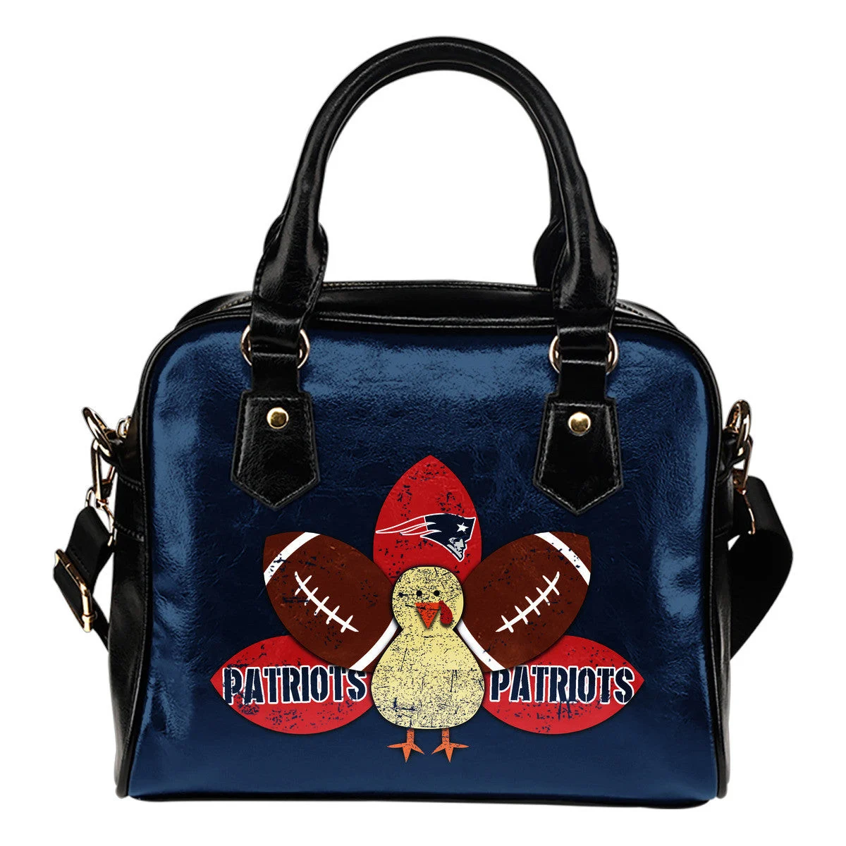Thanksgiving New England Patriots Shoulder Handbags Women Purse Sb0801