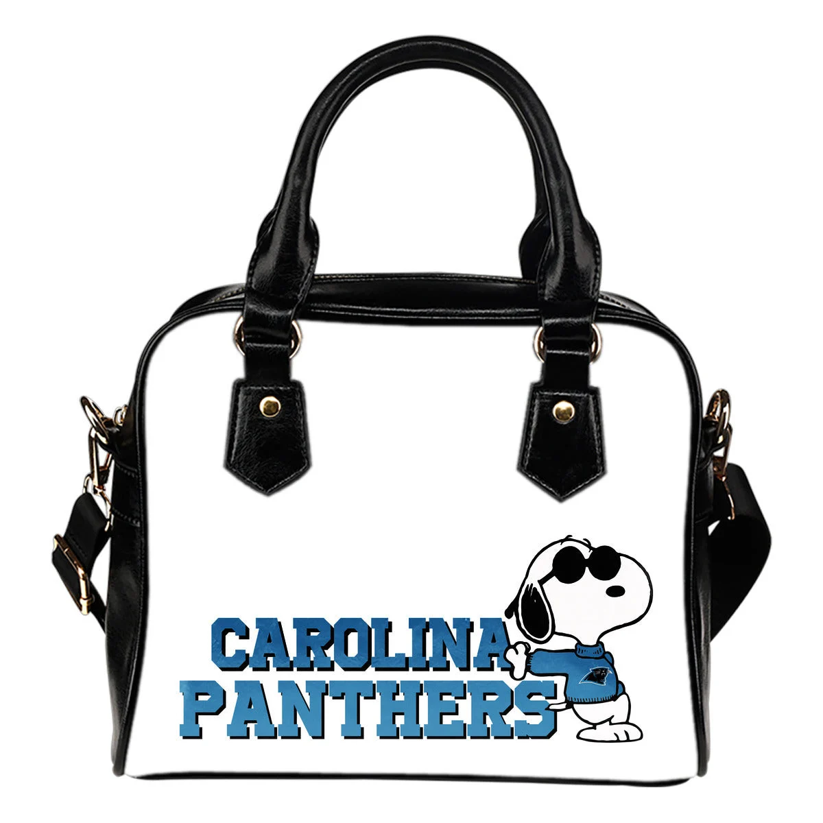 Carolina Panthers Cool Sunglasses Snoopy Shoulder Handbags Women Purse Sb0801