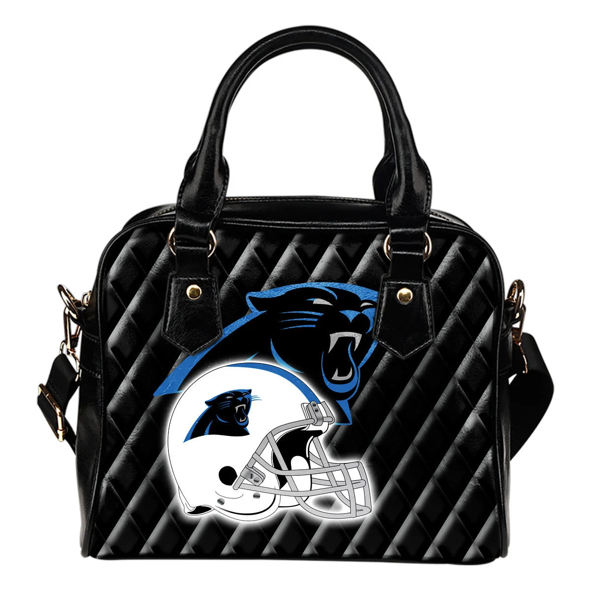 Couple Helmet Enchanting Logo Carolina Panthers Shoulder Handbags Sb0801