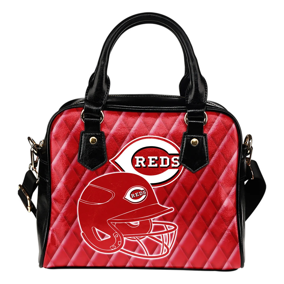 Couple Helmet Enchanting Logo Cincinnati Reds Shoulder Handbags Sb0801