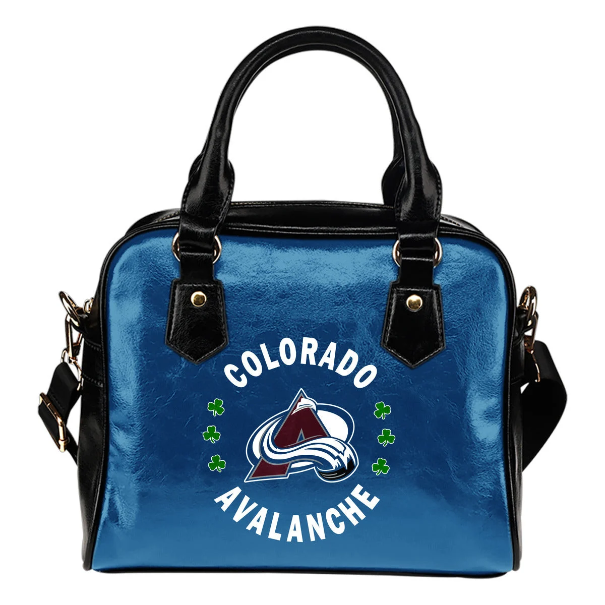 Central Beautiful Logo Circle Lucky Leaf Colorado Avalanche Shoulder Handbags Sb0801