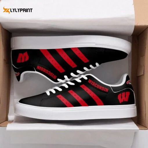 Wisconsin Badgers Skate Shoes For Men Women Fans Gift 1 ,Trendy Style Sneakers ST0801