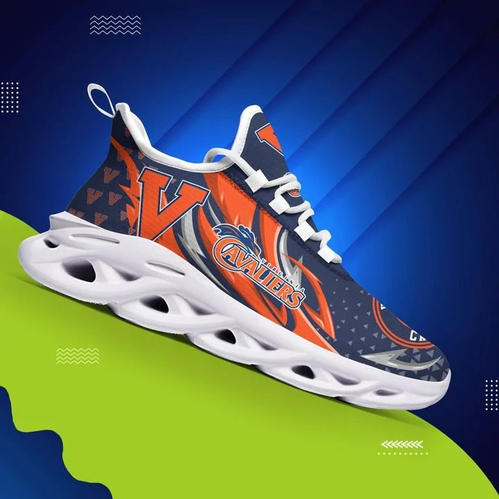 Virginia Cavaliers Orange Blue Max Soul Shoes V2 Sneakers  MS0601