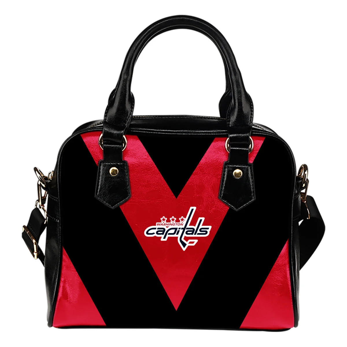 Triangle Double Separate Colour Washington Capitals Shoulder Handbags Sb0801