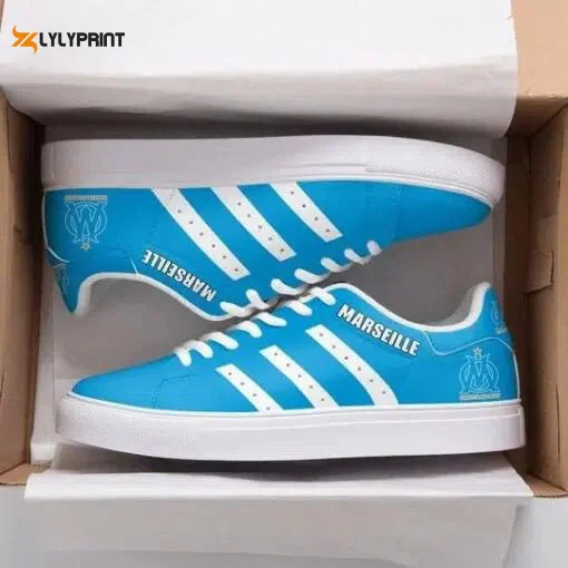Olympique de Marseille Skate Shoes For Men Women Fans Gift , Trendy Style Sneakers ST0801