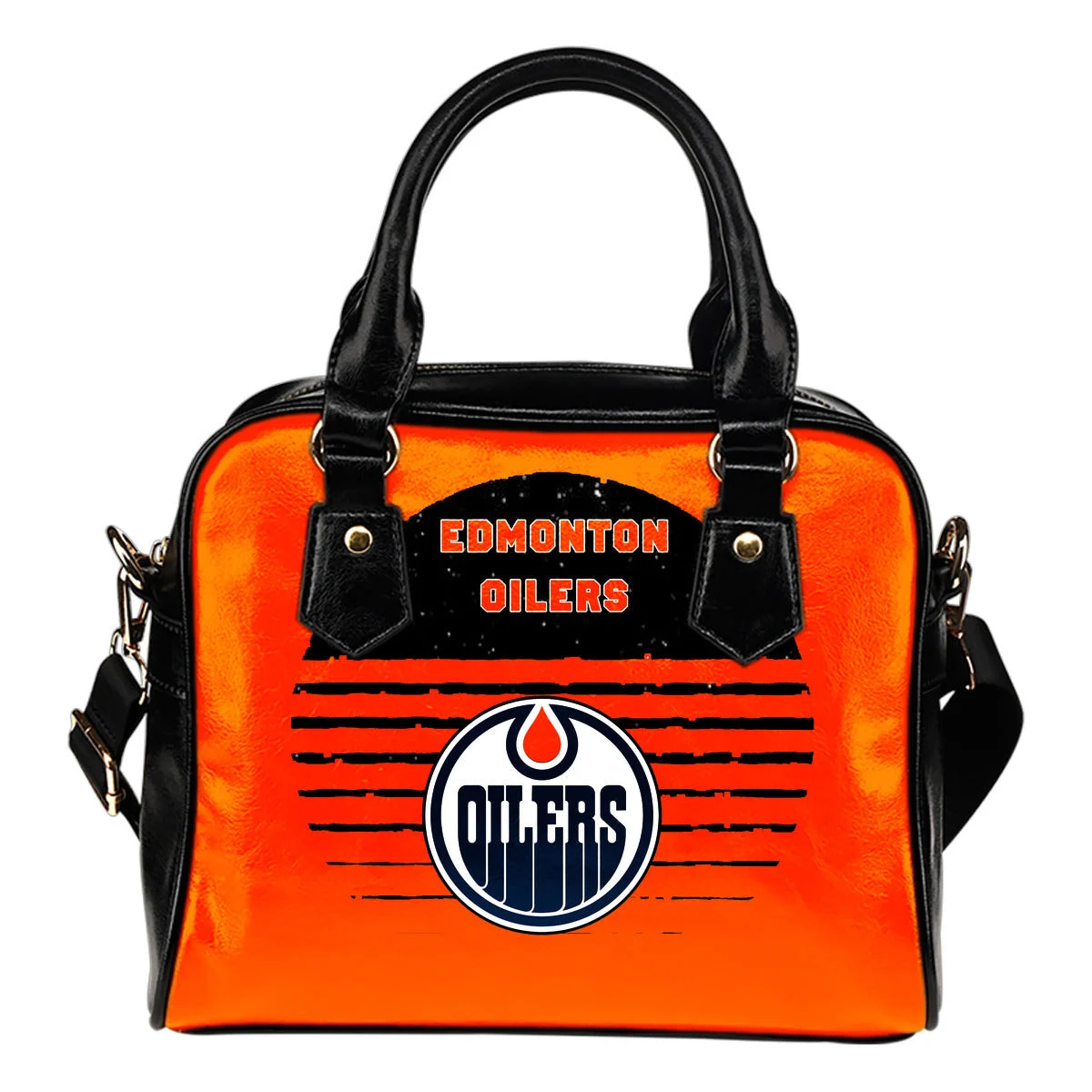 Back Fashion Round Charming Edmonton Oilers Shoulder Handbags Sb0801