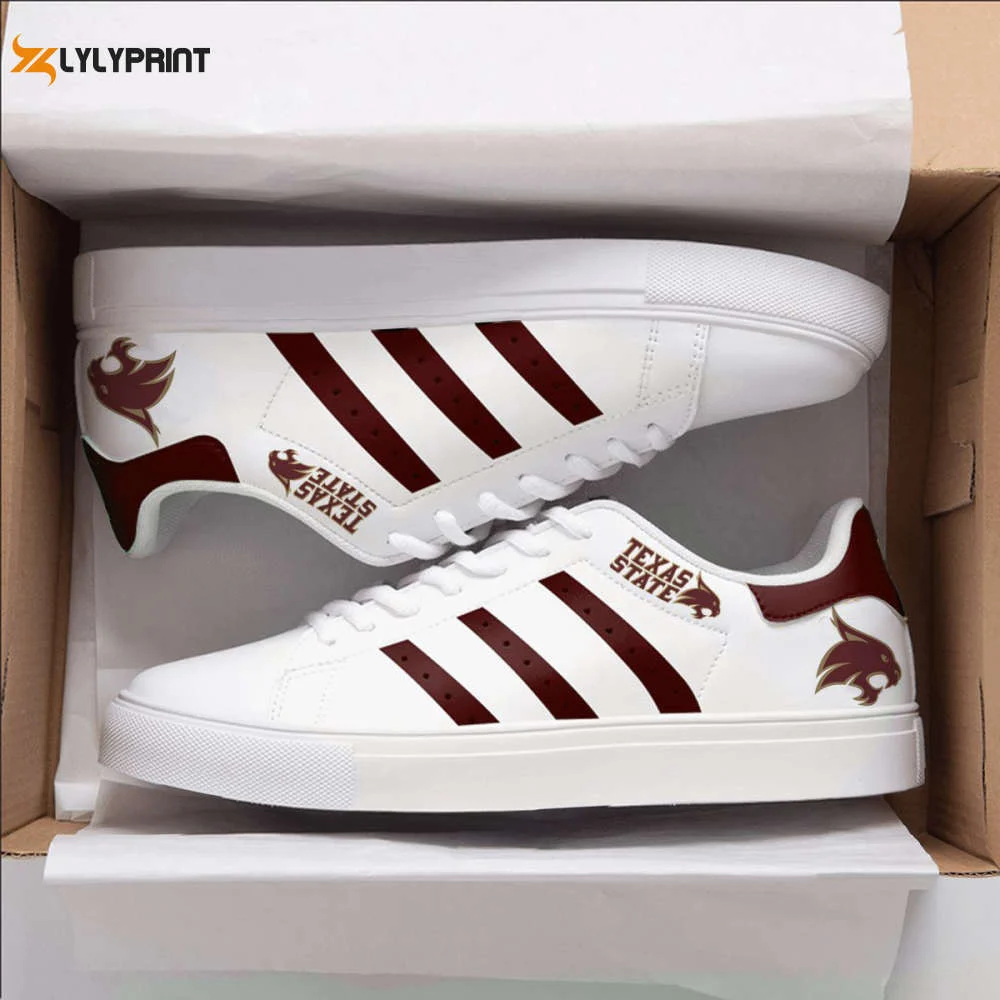 Texas State Bobcats 2 Skate Shoes For Men Women Fans Gift , Trendy Style Sneakers ST0801