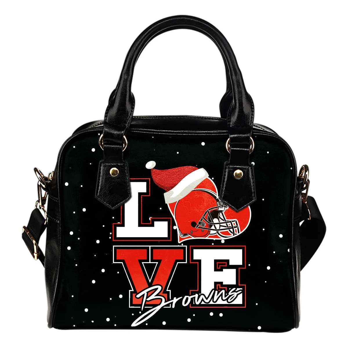Love Word Christmas Sweet Cleveland Browns Shoulder Handbags Sb0801