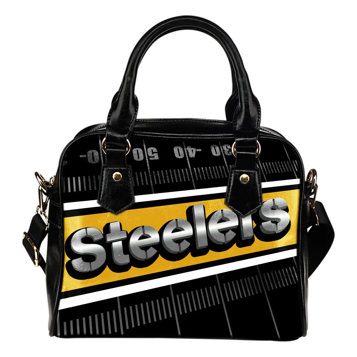 Pittsburgh Steelers Silver Name Colorful Shoulder Handbags Sb0801