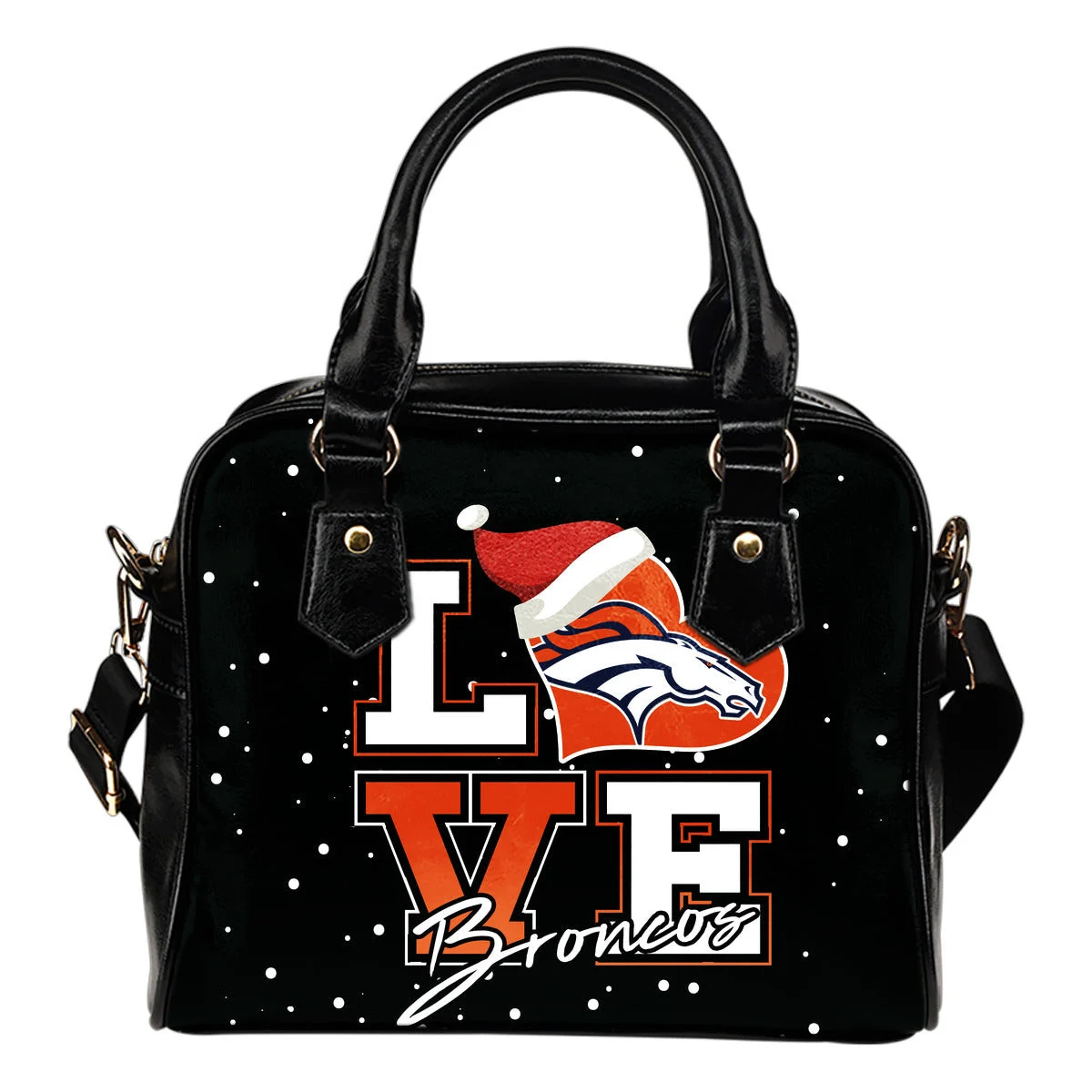 Love Word Christmas Sweet Denver Broncos Shoulder Handbags Sb0801