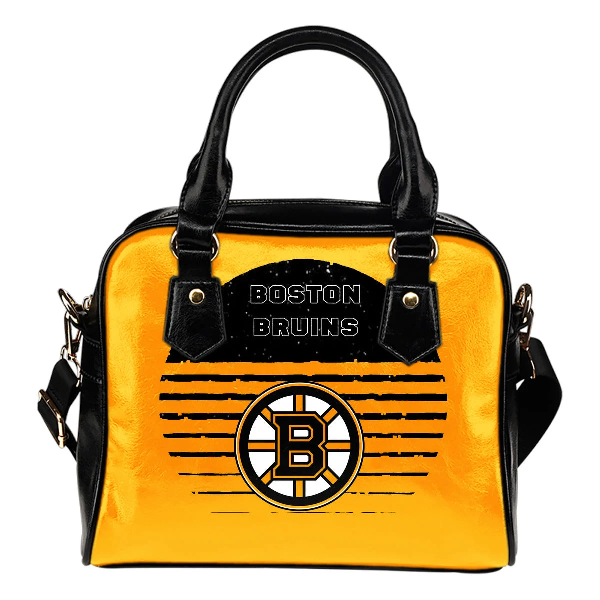 Back Fashion Round Charming Boston Bruins Shoulder Handbags Sb0801