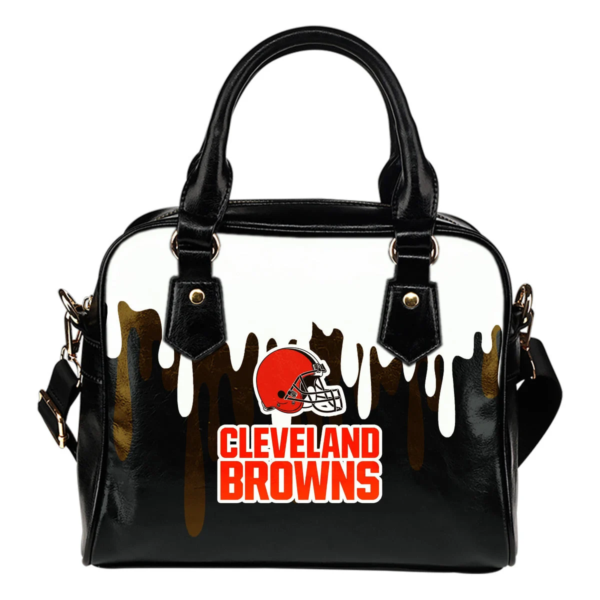 Color Leak Down Colorful Cleveland Browns Shoulder Handbags Sb0801