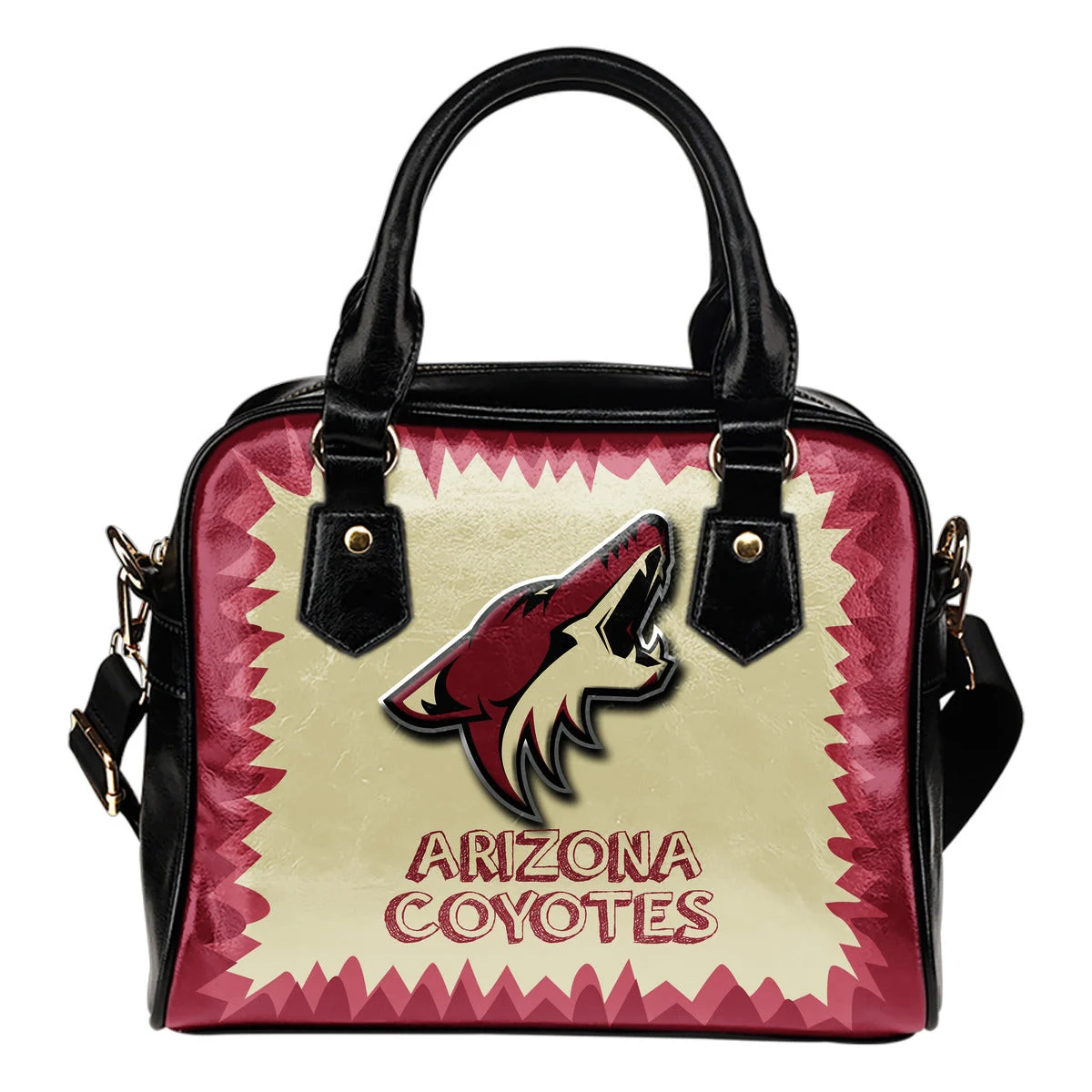 Jagged Saws Mouth Creepy Arizona Coyotes Shoulder Handbags Sb0801