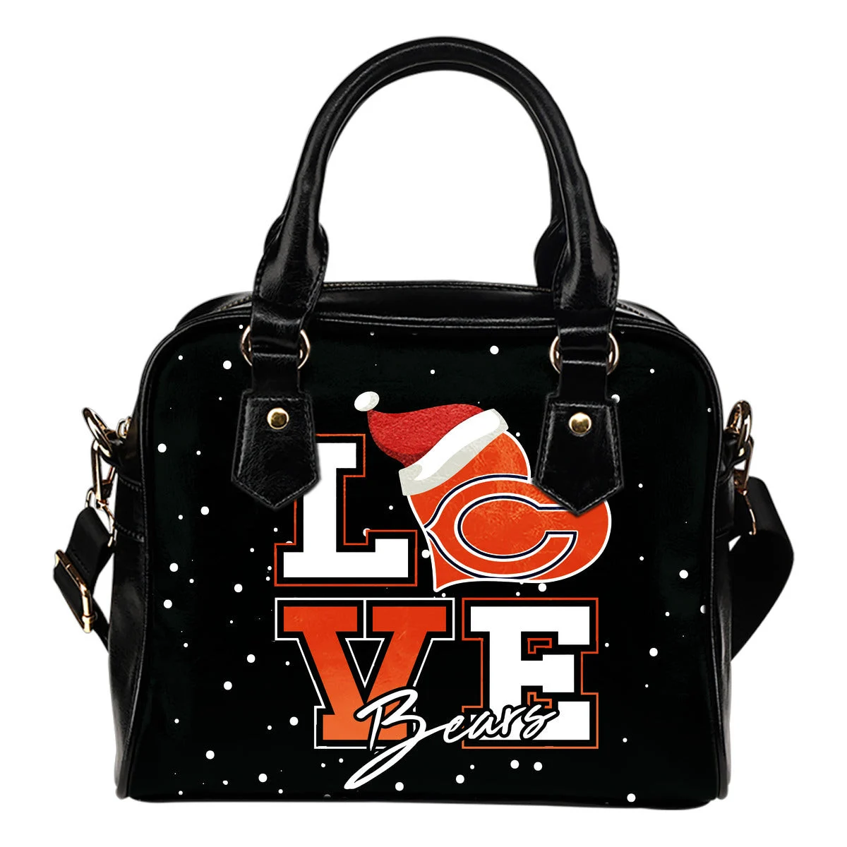 Love Word Christmas Sweet Chicago Bears Shoulder Handbags Sb0801