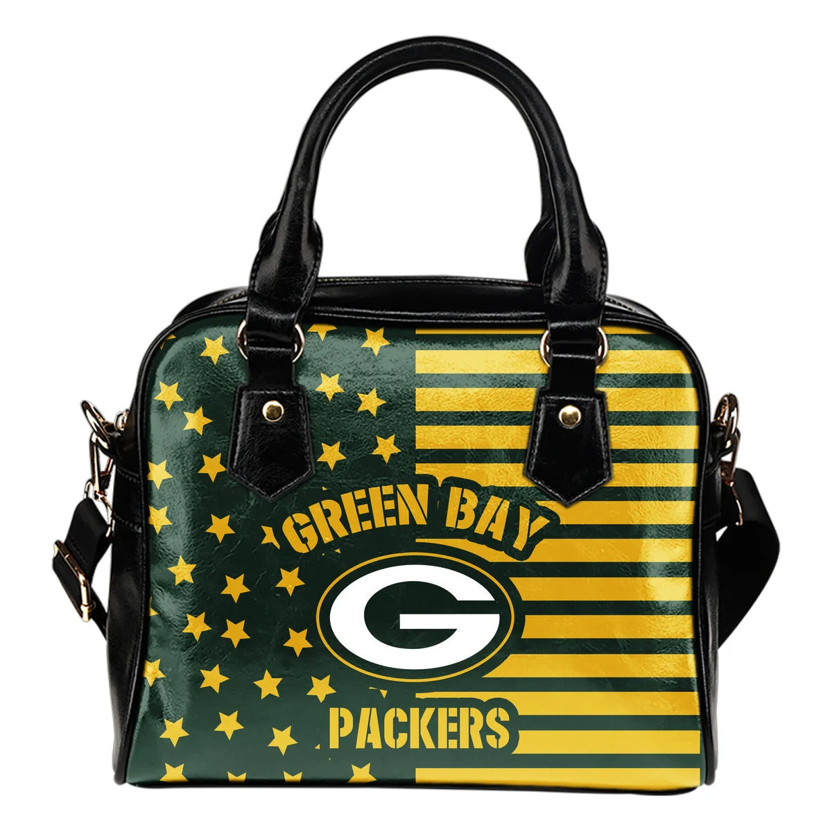 Twinkle Star With Line Green Bay Packers Shoulder Handbags Sb0801