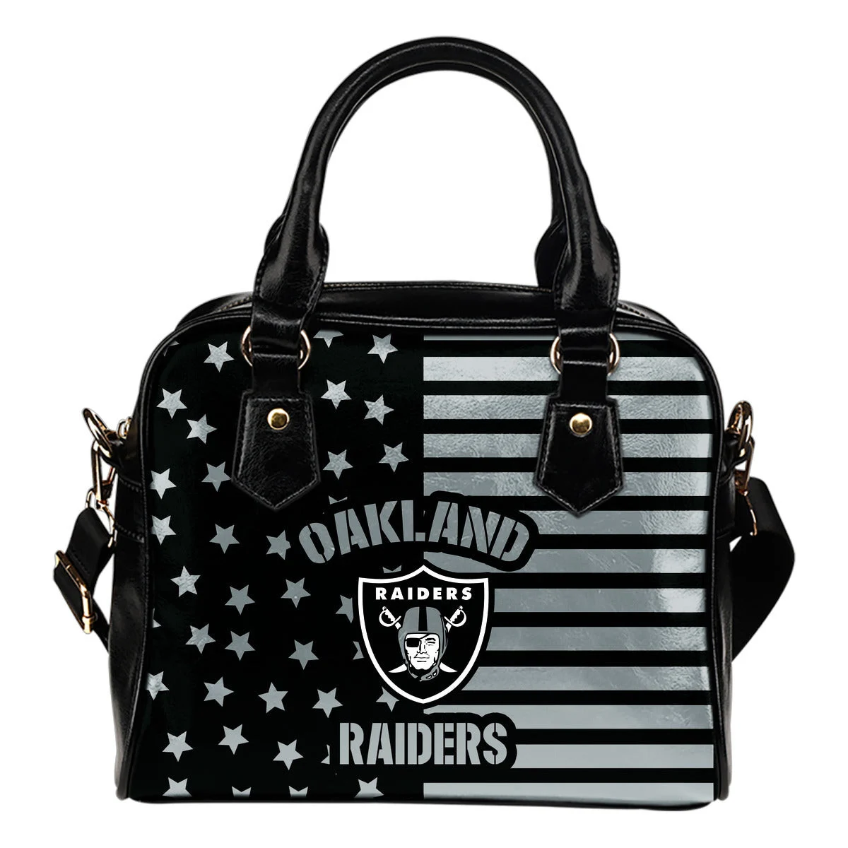 Twinkle Star With Line Oakland Raiders Shoulder Handbags Sb0801