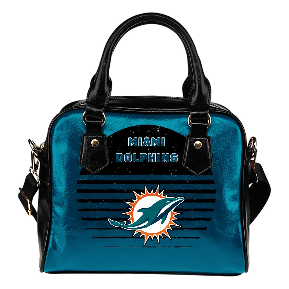 Back Fashion Round Charming Miami Dolphins Shoulder Handbags Sb0801