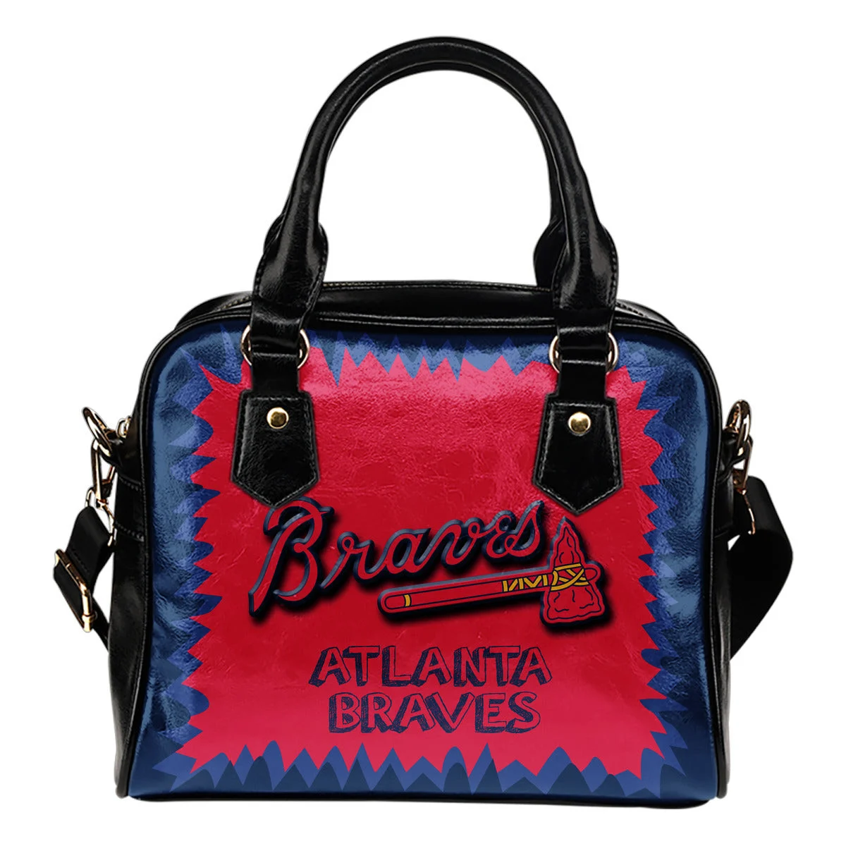 Jagged Saws Mouth Creepy Atlanta Braves Shoulder Handbags Sb0801