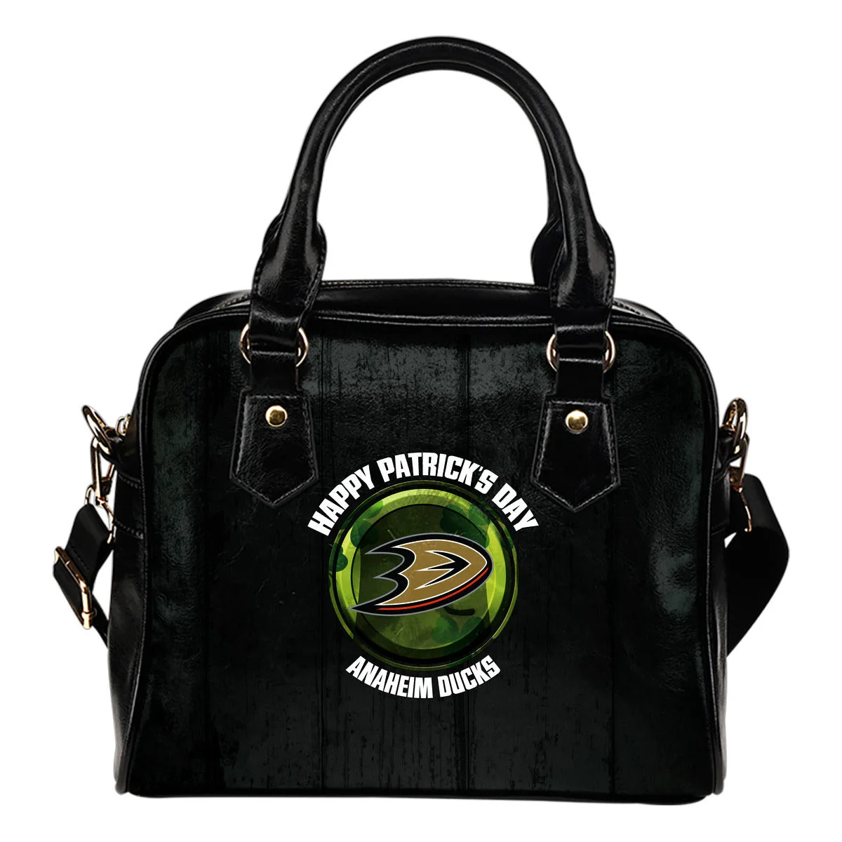 Retro Scene Lovely Shining Patrick's Day Anaheim Ducks Shoulder Handbags Sb0801