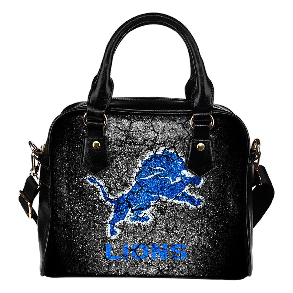Wall Break Detroit Lions Shoulder Handbags Women Purse Sb0801