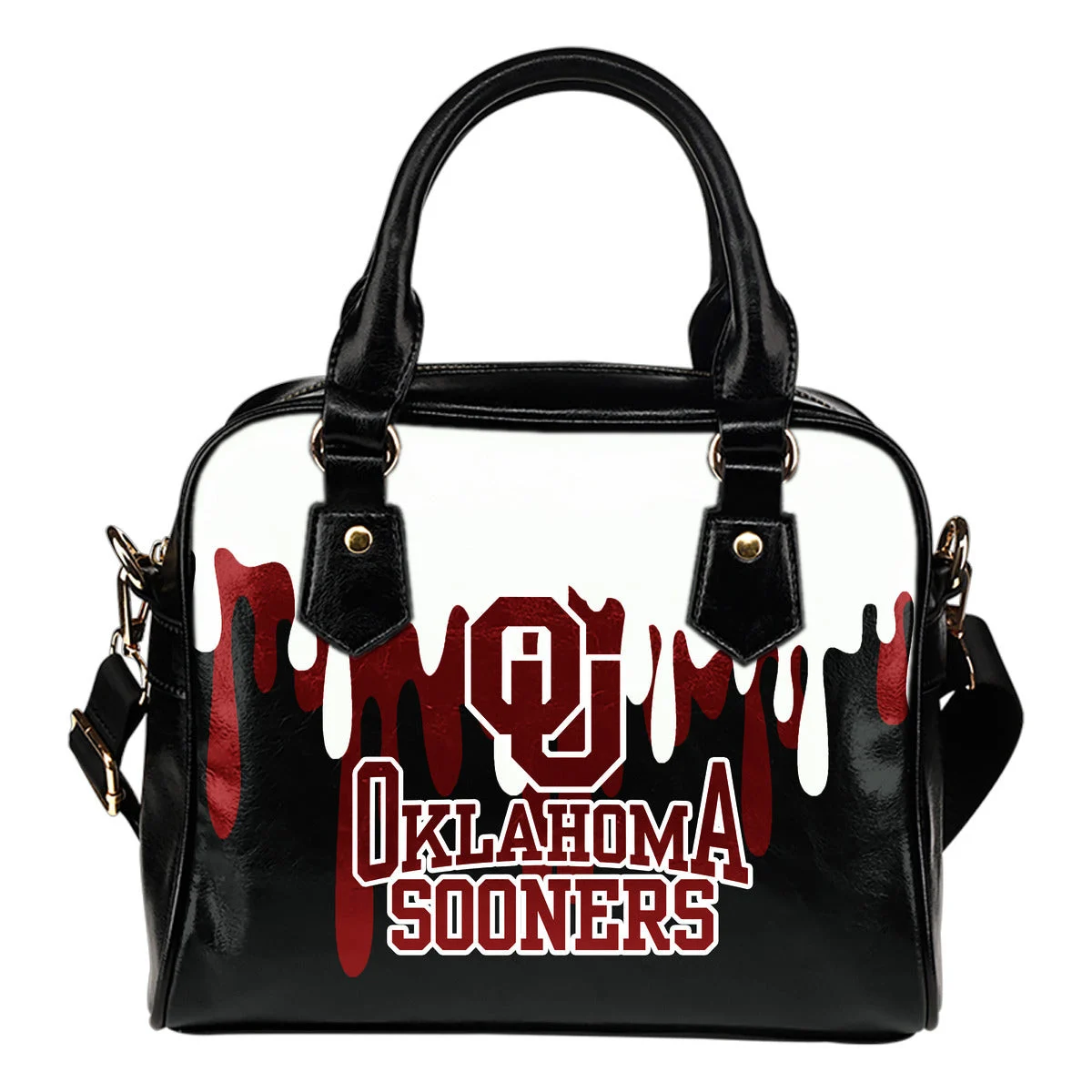Color Leak Down Colorful Oklahoma Sooners Shoulder Handbags Sb0801